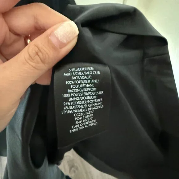 Alice + Olivia Delora Black Vegan Leather Sleeveless Midi Dress US 6 - Picture 6 of 9